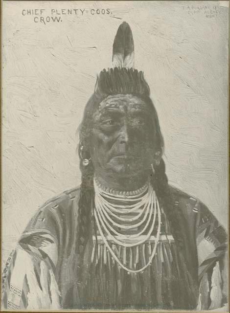 Portrait of Chief Plenty Coos, a Crow Indian