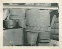 Photograph of Passamaquoddy birchbark baskets. Maine