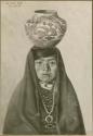 Portrait of young pueblo girl, Si-we-ka, in native dress