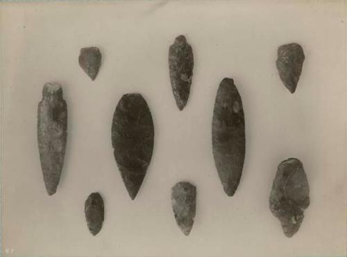 Implements - lithics; arrowheads etc.