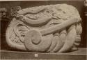 Stone sculpture of the feathered serpent, Quetzalcoatl