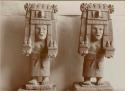 Original [right] and cast [left] of Aztec Corn Goddess, Chicomecoatl