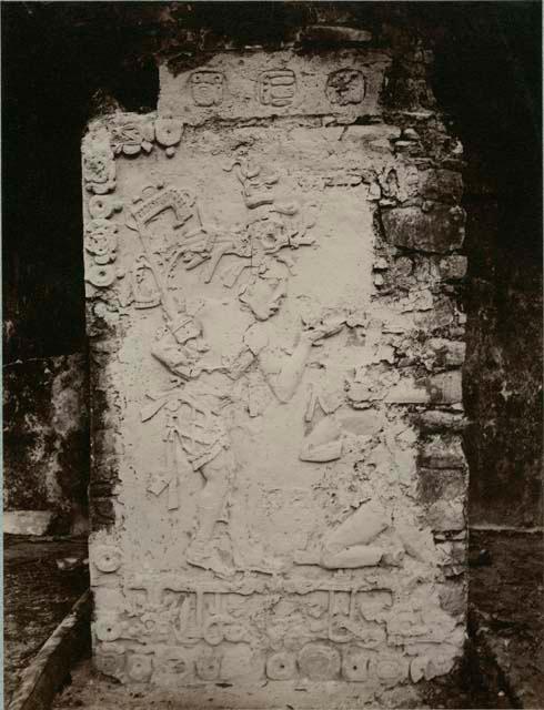 Stucco on the West Facade of the Palacio, House D