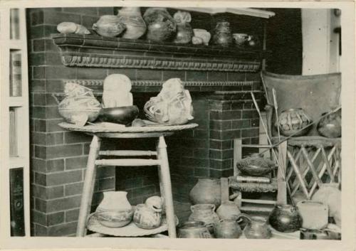 Pottery and specimens from Cave Valley