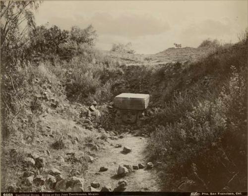 Sacrificial Stone. Ruins at San Juan