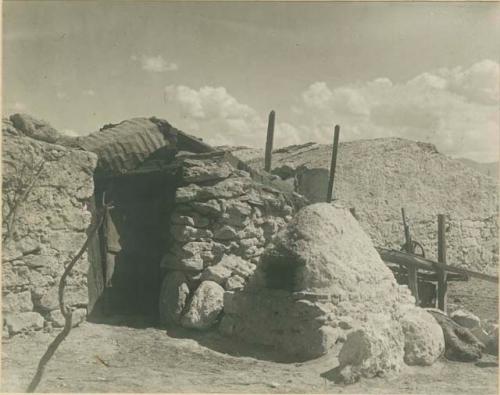 Entry way and oven