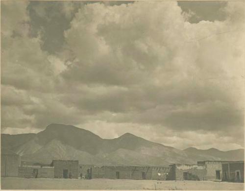 Mountains and houses