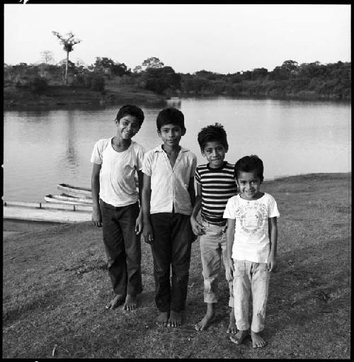 Children of Gonzalo Castellenos at Sayaxche