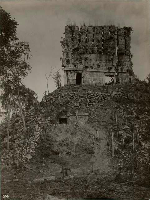 Temple ruins after excavation