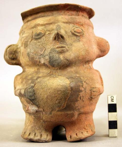 Pottery jar, human form