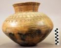 Large painted pottery vessel with short constricted neck