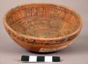 Earthen dish, painted
