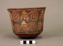 Polychrome pottery bowl