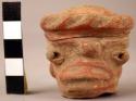 Fragment, Pottery, human head