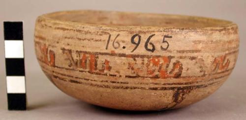 Earthen bowl, painted