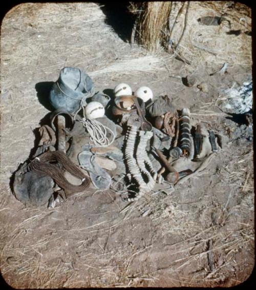 Slide from Marshall Expedition: "Bushmen Shamans equipment"