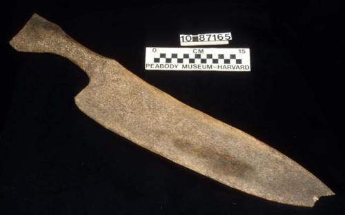 Sword of whale bone. Used as a skull smasher