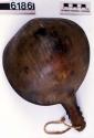 Horn spoon with serrated handle made of musk ox horn