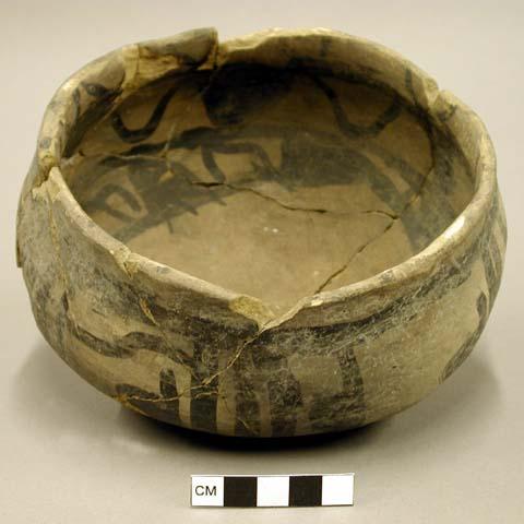 Bowl, black and white ware