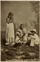 Studio-staged portrait of Maya people at market