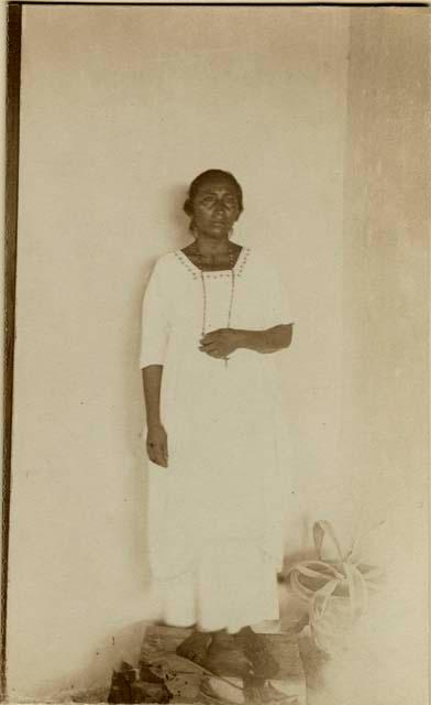 Maya woman posed for photograph