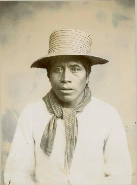 Portrait of a Maya man