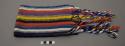Belt, man's, multicolored striped pattern, twisted fringed ends