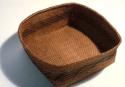 Rectangular basket - brown with black design