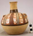 Polychrome pottery bottle