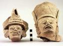 Fragment of terracotta heads, human