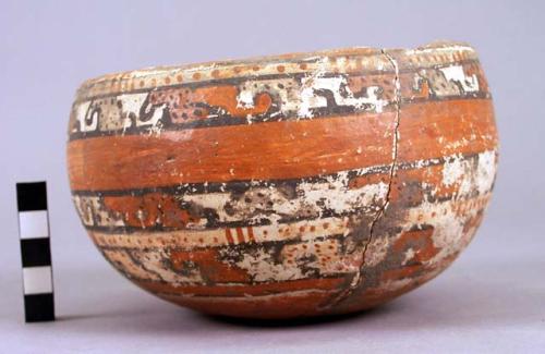 Earthen bowl, painted