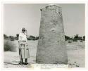 Peabody Museum-Harvard Expedition to West Pakistan, Boundary marker in No. 165.  Mrs. Henry Field, expedition photographer.
