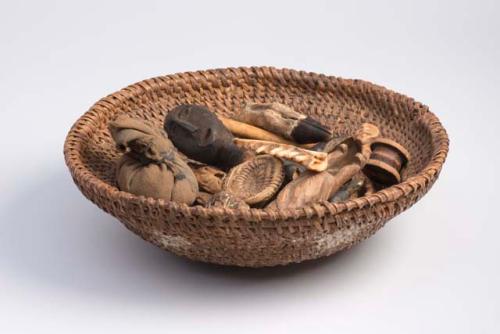 Divination basket of fetishes