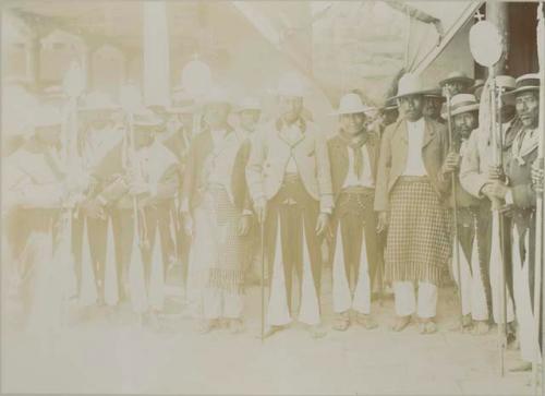 Group portrait of Maya men