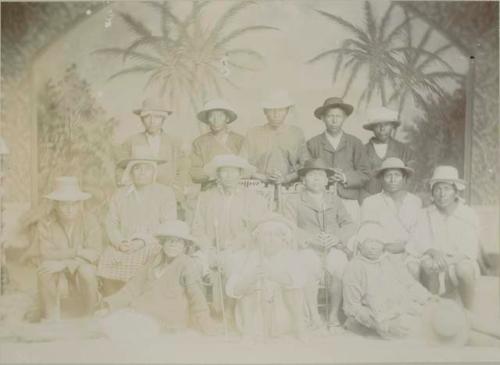 Group portrait of Maya men