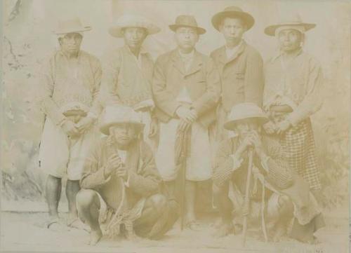 Group portrait of Maya men