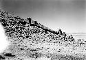 Highland on Lake Titicaca, ruins of building