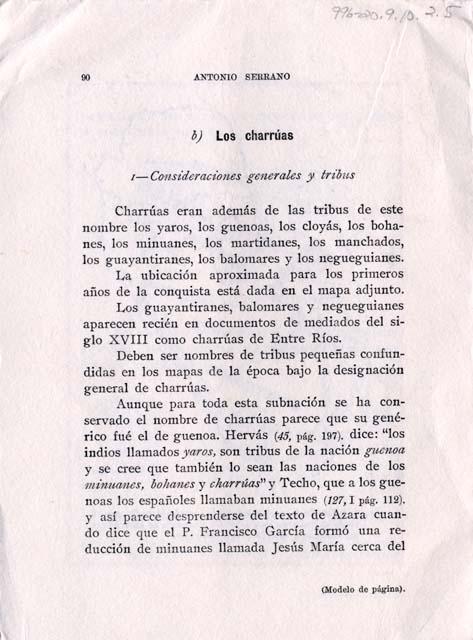 Etnografia de la Antigua Provincia del Uruguay