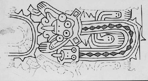 Drawing from shaft of spear thrower