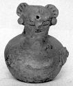 Calleju du Higlas Pottery, decorated  jar with human form