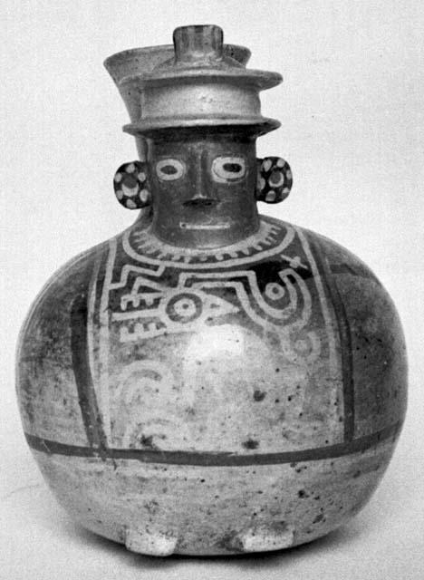 Calleju du Higlas Pottery, decorated jar with human form