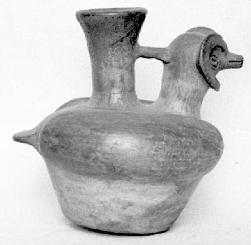 Calleju du Higlas Pottery, decorated jar with animal form