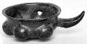 Calleju du Higlas Pottery, bowl with handle and rounded protrusions