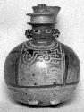 Calleju du Higlas Pottery, decorated jar with human shape