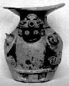 Calleju du Higlas Pottery, decorated jar with human face