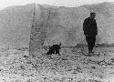 Stela and mounds near Paramonga--off road to Callajonde Huayles 1942.