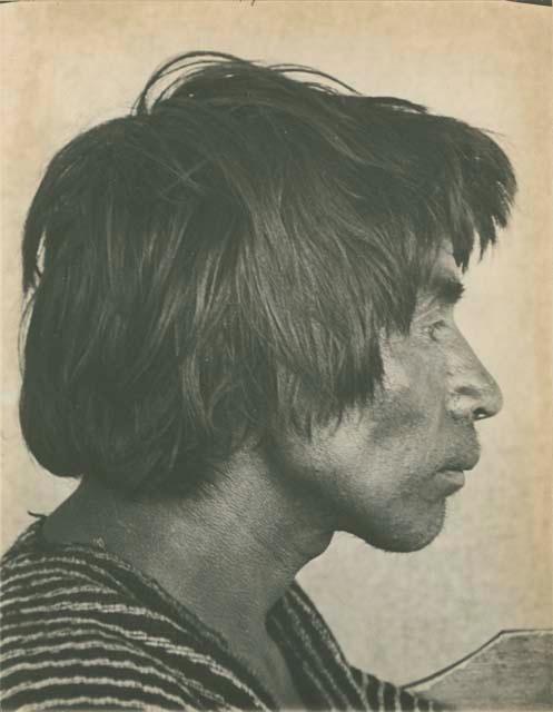 Close-up profile of a Tzendal indian man