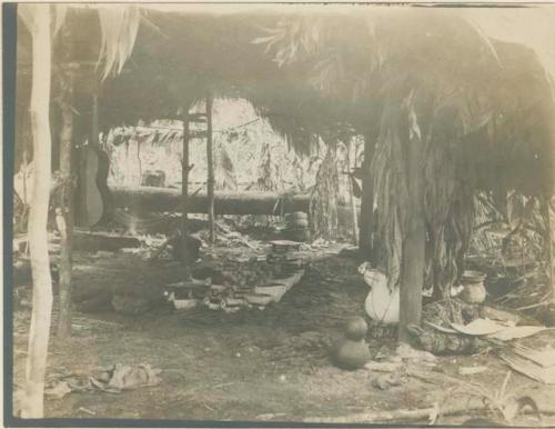 Inside Maya Indian hut