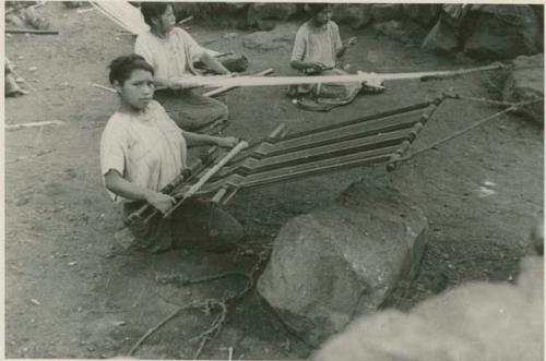 Weavers in the village of Santiago, Lake Atitlan