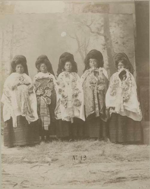 Indian women of Mixco in festival attire